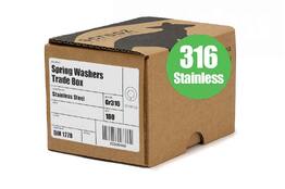 M16 spring washers stainless steel 316 box 100