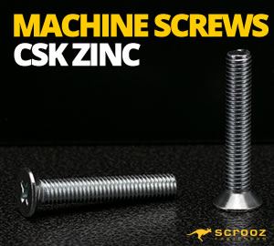 Machine Screws Countersunk Zinc Plated