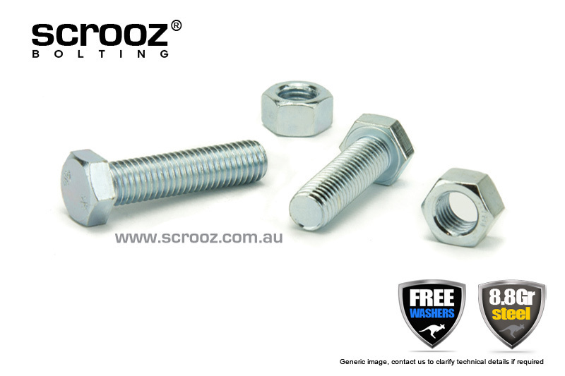 M10 x 20mm Hex Bolt Pack of 5