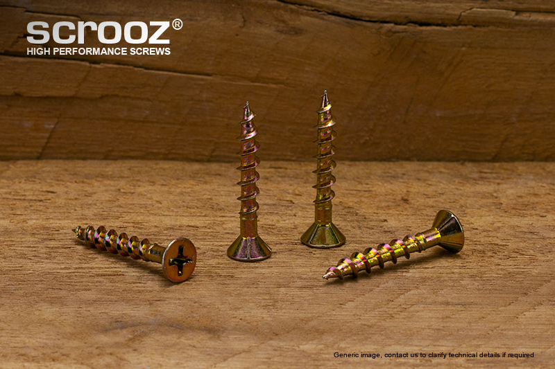 Multi Purpose Gold Screws 8g x 41mm Grab Pack 100