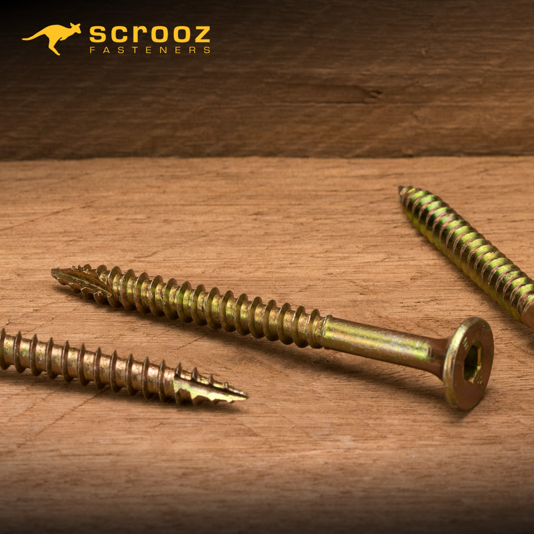 Batten Screws Gold Zinc Plated