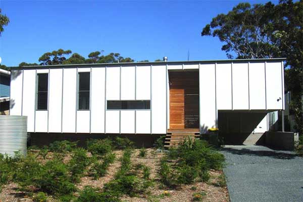 house cladded in fibre cement sheeting