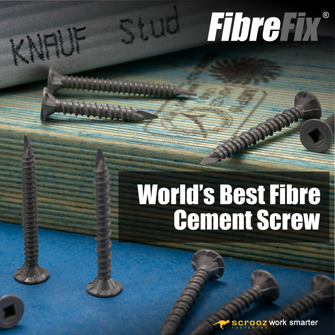 8g x 42mm FibreFix Cement Board Screws box 1000