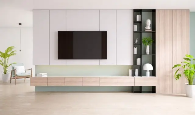 tv mounted on plasterboard wall using gripr heavy duty plasterboard fixings