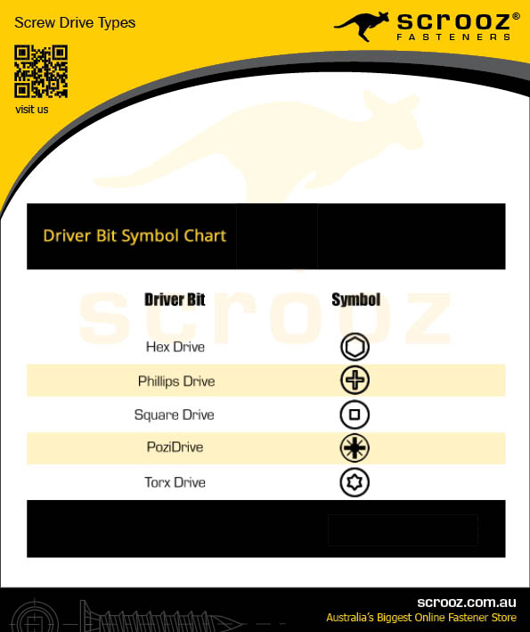 screws driver type chart infographic