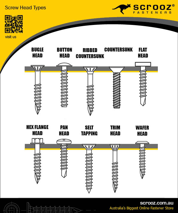 screw head type chart and infographic