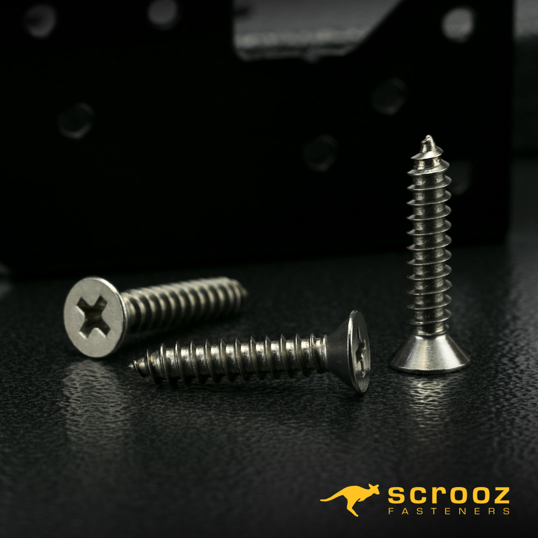Scrooz Self Tapping Stainless Steel Countersunk Screws