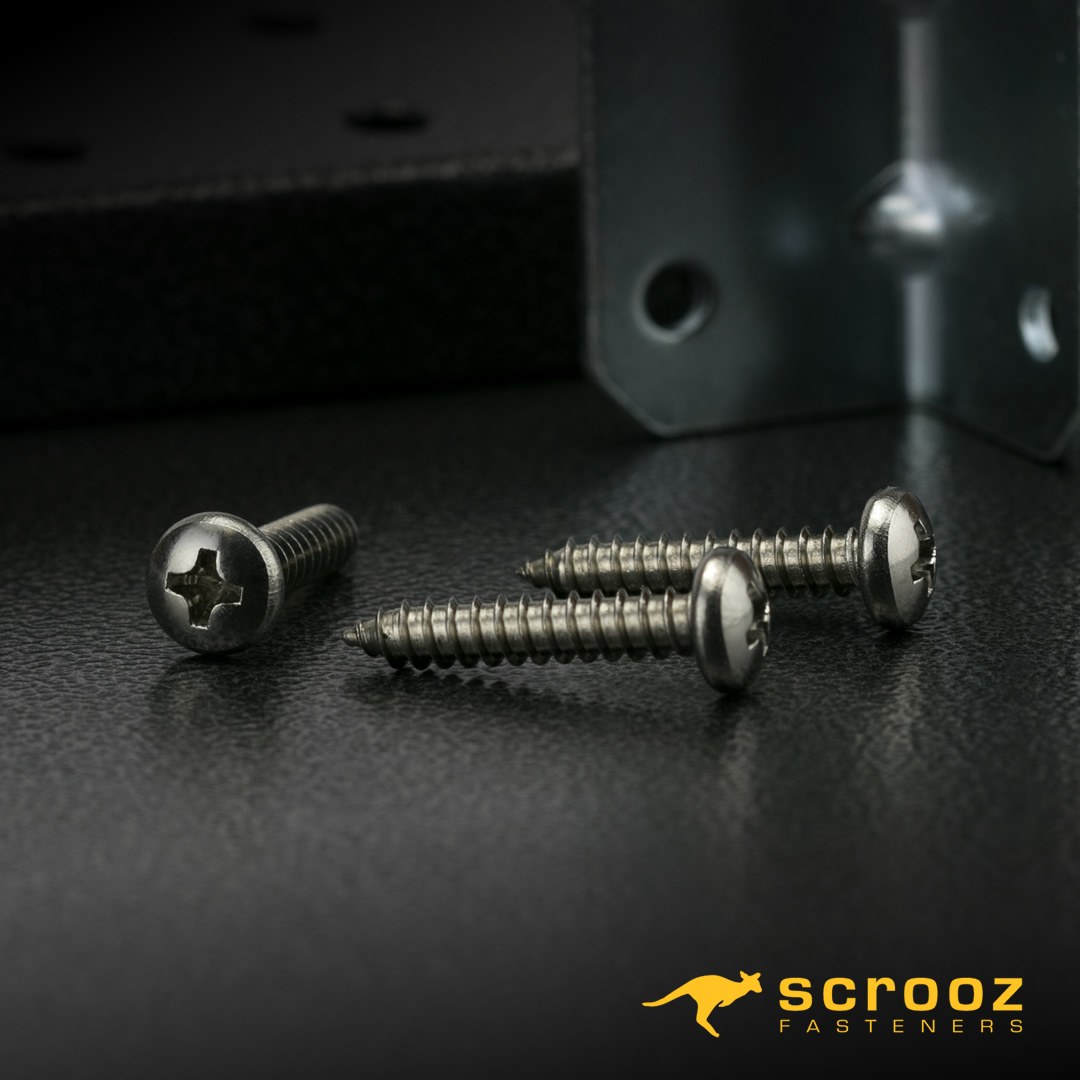 Scrooz Self Tapping Stainless Steel Panhead Screws