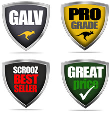 U Shape Post Supports Galvanised Logo Shields