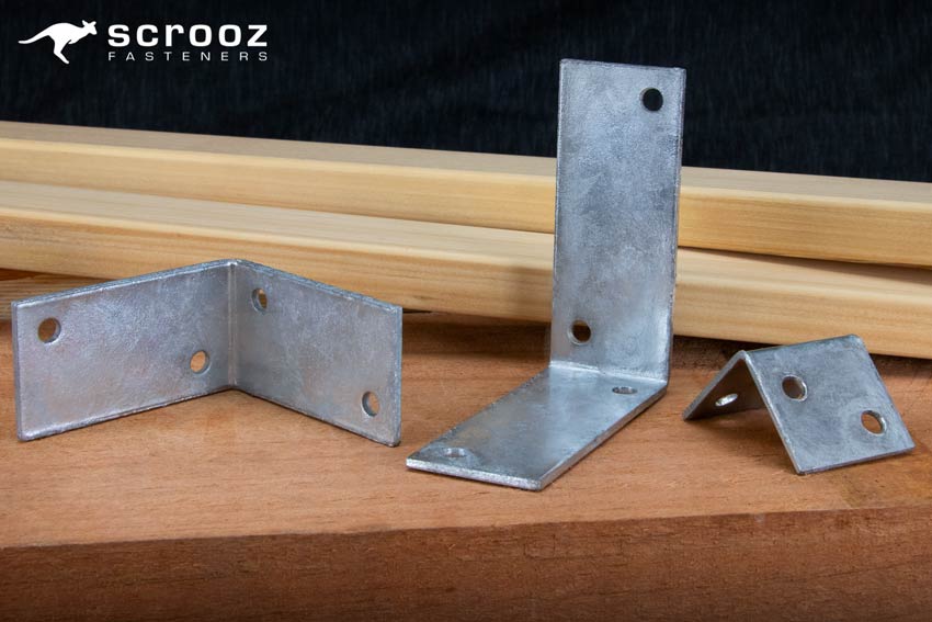 3mm Angle Brackets on a wood background