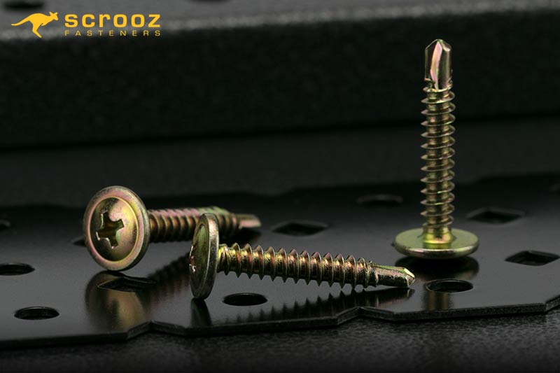 button head tek screws gold zinc close up shot main category image