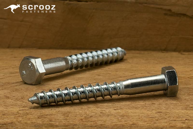 Scrooz Fasteners Coach Screws Zinc Plated