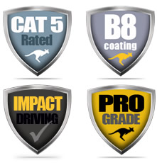 Colorbond roofing wood screws badge pack of 4 shield images. Impact driving. Pro grade. Galv class 4. Great price.