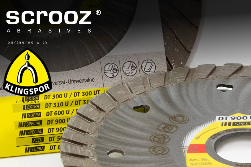concrete cutting blades fully available at scrooz.com.au. Klingspor range of discs and blades.