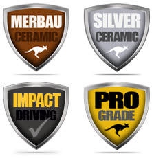 Decking Screws for Metal. Merbau Ceramic and Silver Ceramic sheild icons.