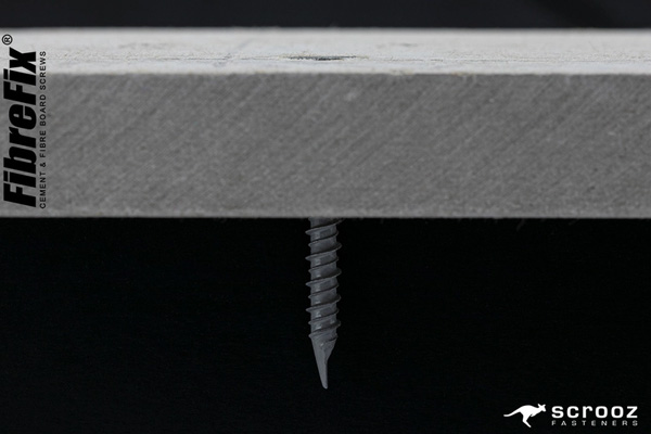 fibre cement screw in a sheet without burr