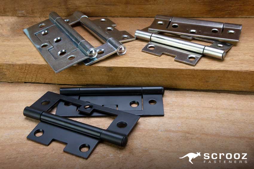 Non Mortise Hinges Fixed Pin - Scrooz Fasteners Australia