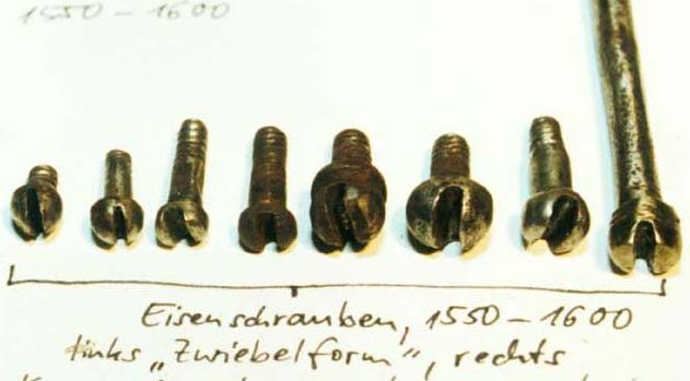 How are screws made? - Screws from 1500's Germany