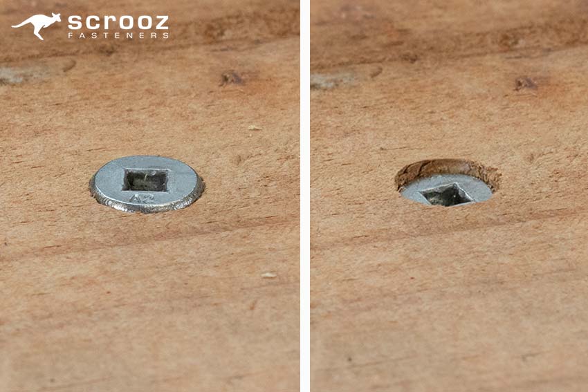 Flush and recessed screws