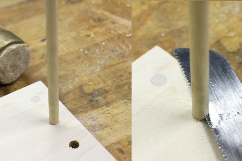 How To Hide Screws In Wood - Use a dowel Plug