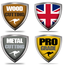 Jigsaw blades image of 4 shields - wood cutting, metal cutting, pro grade, direct from the UK