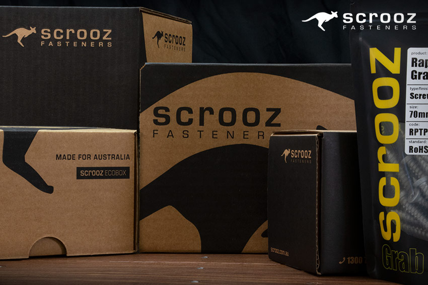 landscaping screws product boxes and packaging from scrooz fasteners