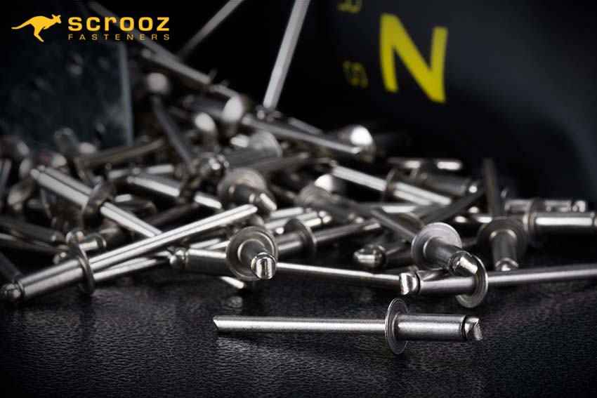 rivets in various finishes and sizes