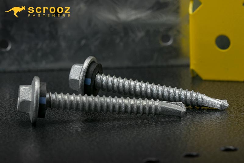 roofing screws metal main category image grouped up shot closeup