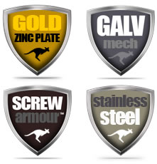 Screws in stainless steel galvanised zinc plate and ceramic coating