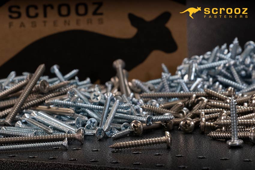 self tapping screws in various finishes and sizes