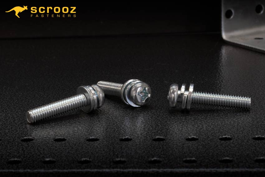 Sems Screws Znc Philips Head and Torx Head Sems Screws by Scrooz Fasteners