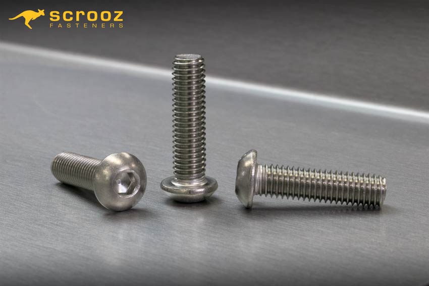 button head socket screws 316 stainless main splash image of two stainless steel button head screws