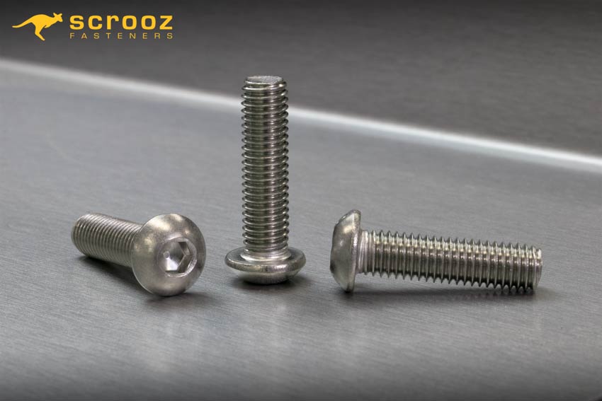 button head socket screws 316 stainless main splash image of two stainless steel button head screws