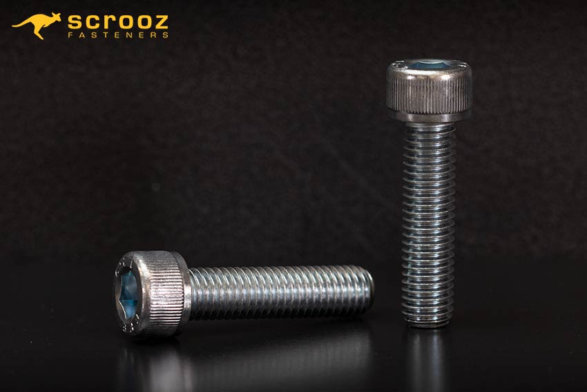 Socket Head Cap Screws Zinc Plated made from 12.9 High Tensile Alloy Steel.