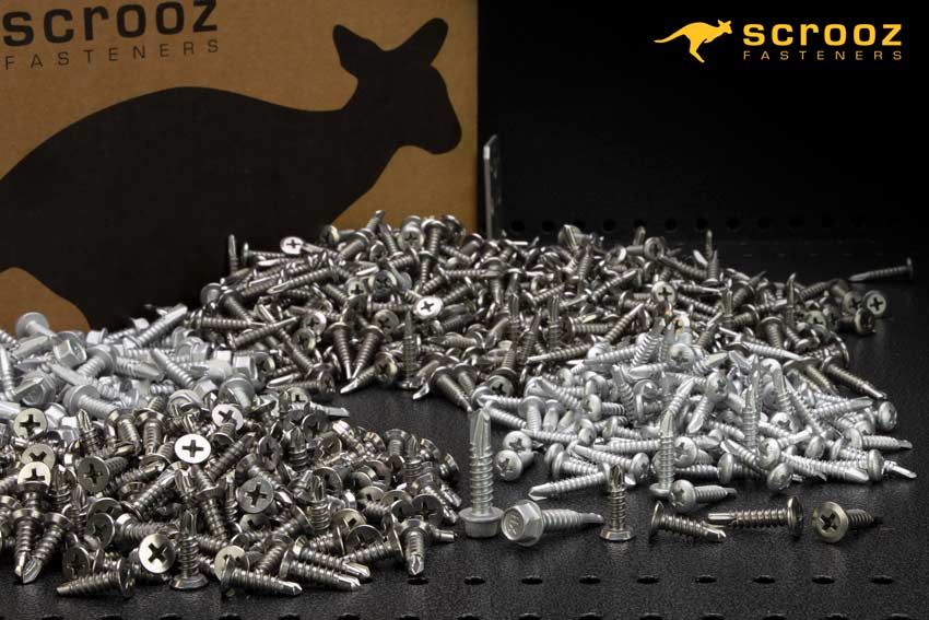 Tek screws metal drilling in various types and finishes