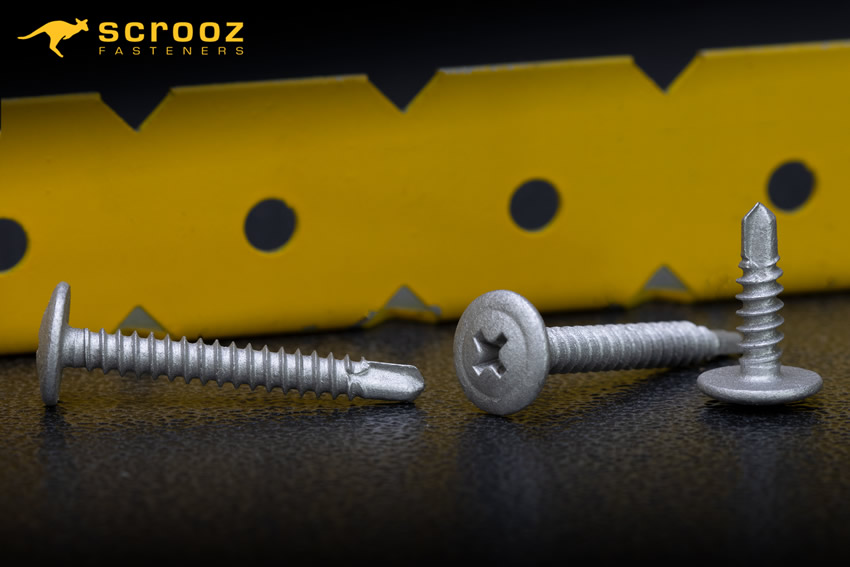 button head tek screws galvanised main category image up close shot