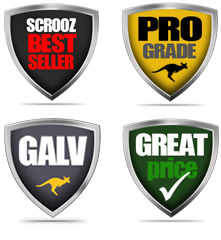 Z Brackets in Galvanised Steel. Pro grade, greta price, scrooz best seller.