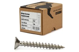7g x 30mm Satin Stainless Hinge Screws Pack 100