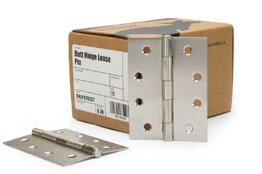 Butt Hinge Loose Pin Satin 304SS 100x75 Box 12