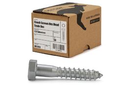 6mm x 30mm Coach Screws Galvanised Trade box 50