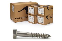 6mm x 30mm Coach Screws 316 Stainless CTN 400