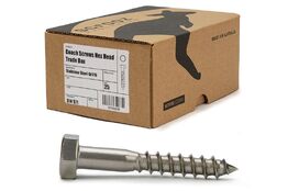 10mm x 130mm Coach Screws 316 Stainless box 25