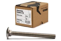 M6 x 20mm Coach Bolts Stainless 316 box 100