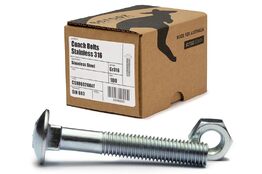 M6 x 65mm Coach Bolts & Nuts Zinc Box 50