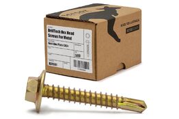 8g x 12mm Metal Tech Screws Gold Zinc Box 500