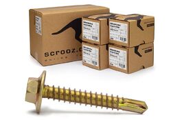 12g x 35mm Hex Metal Tech Screw Gold Zinc CTN 1000