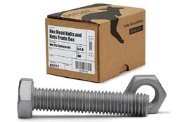 M6 x 25mm Hex Bolts & Nuts GAL Box of 100