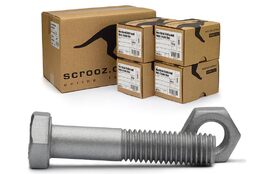 M6 x 25mm Hex Bolts & Nuts GAL Carton 400