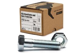 M6 x 30mm Hex Bolts & Nuts BZP Box 100