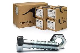 M6 x 30mm Hex Bolts & Nuts BZP CTN 400